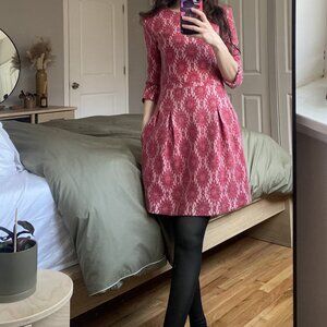 Maje Paris Pink Brocade Mini Dress – Size 1 / US 4